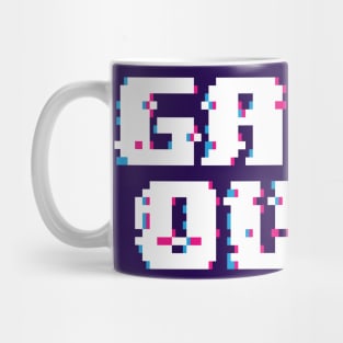 Game over 8 bit glitch WHITE version Mug